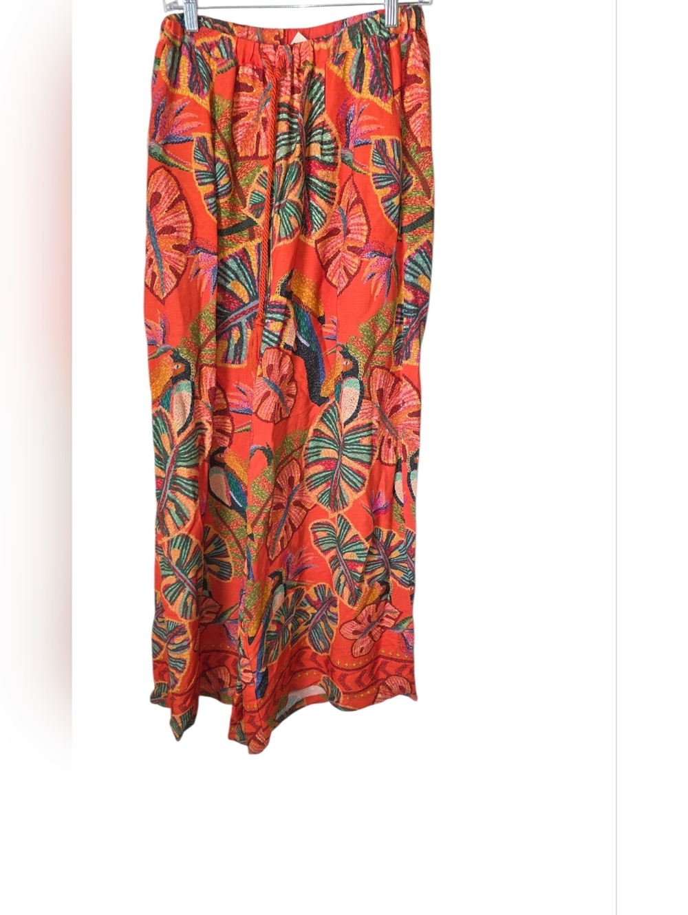FARM Rio Orange Tropical Print Wide-Leg Pants - Picture 2 of 7